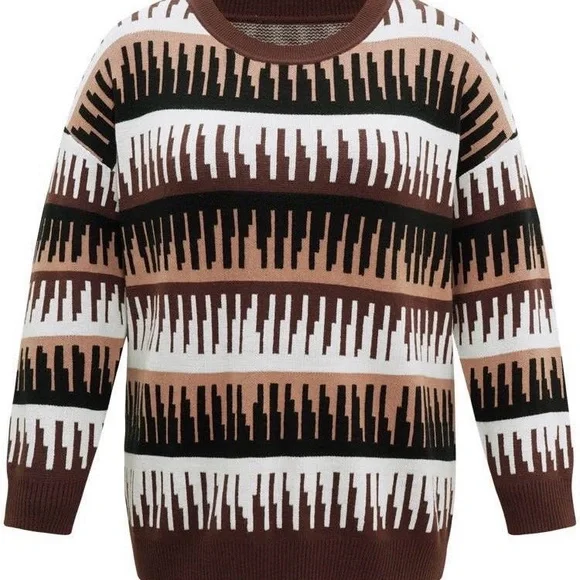 BloomChic Multicolor Geometric Sweater - Picture 10 of 10